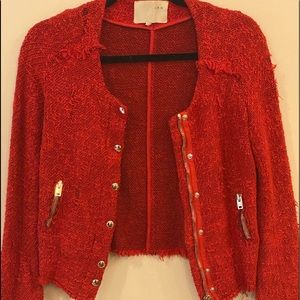Red Iro tweed jacket lightly worn 36